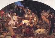 Ford Madox Brown Chaucer at the Curt of Edward III china oil painting reproduction